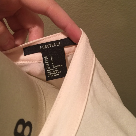 Pale pink sheer panel no sleeve button down blouse - Picture 4 of 4